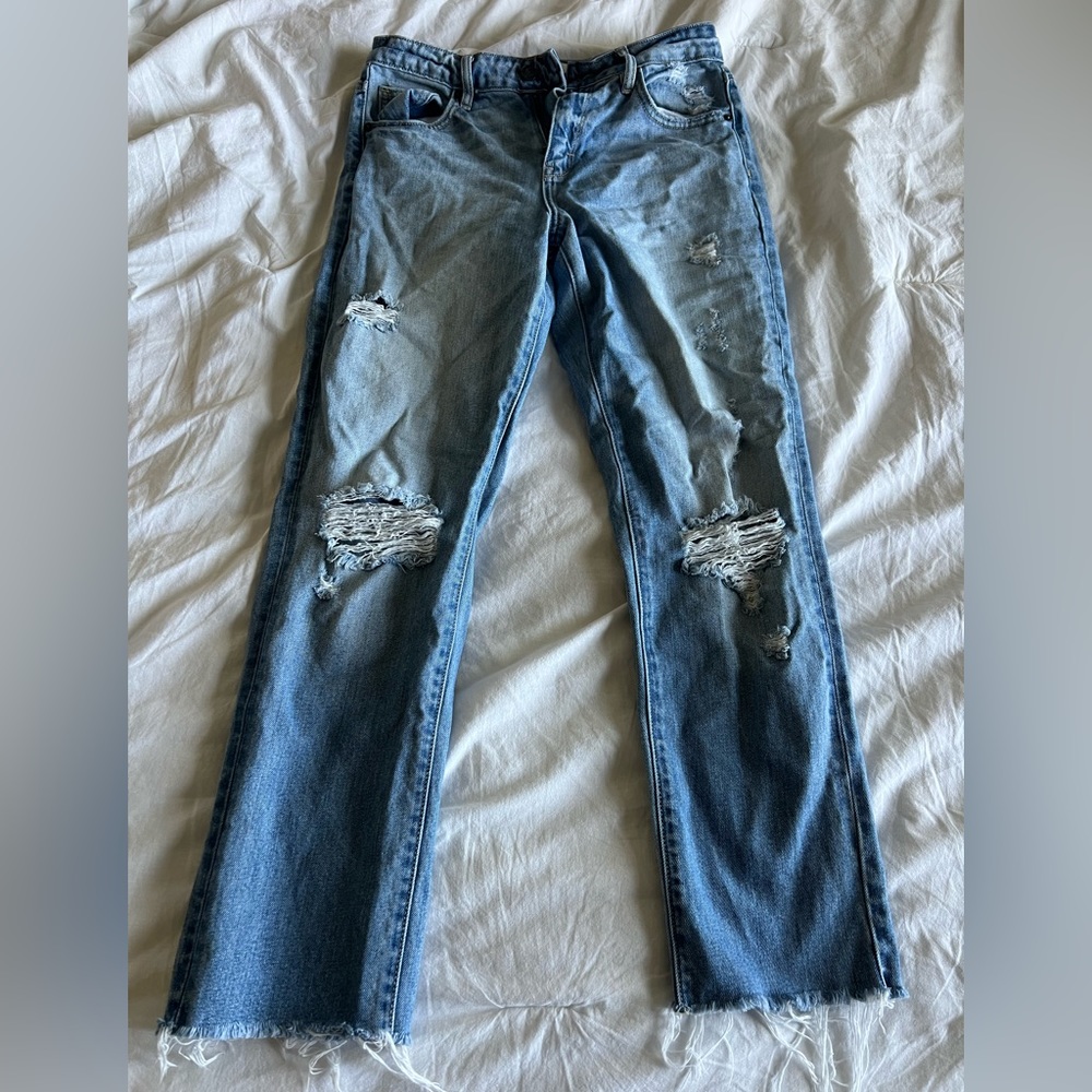 Womens distressed straight leg jeans size 26